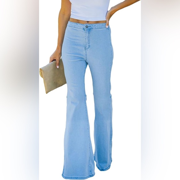 Denim - ⚠️🎀BIG $2 SALE!!⚠️🎀 Side feel Womens High Waist Bell Bottom Jeans Flared Denim